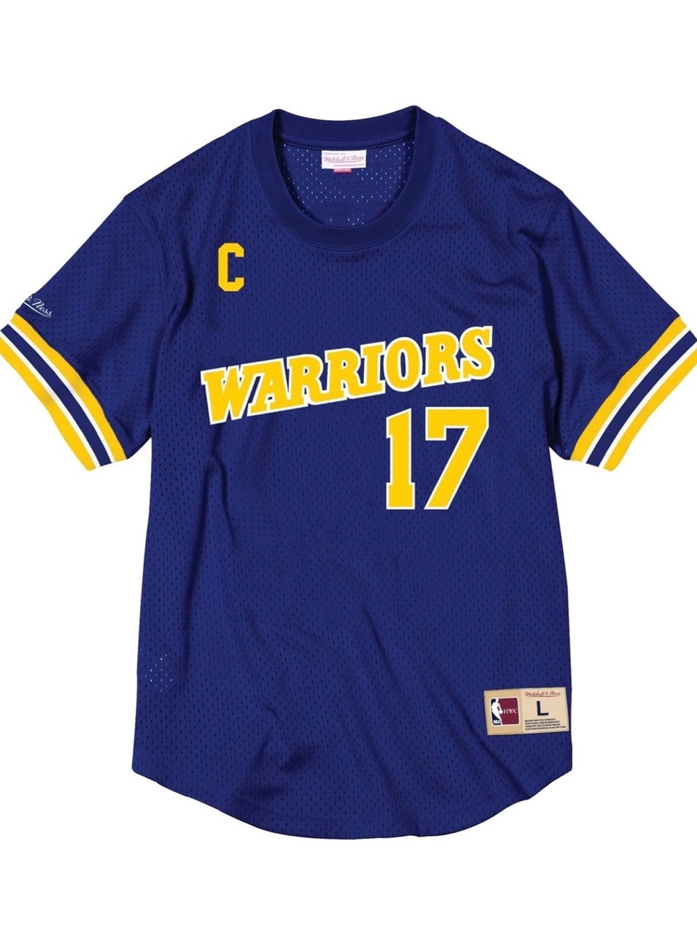 Chris Mullin Golden State Warriors Mitchell & Ness NBA Men's Mesh Jersey Shirt L